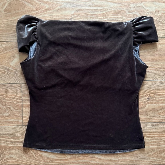 [reformation] cello brown velvet off-shoulder top - Picture 7 of 7